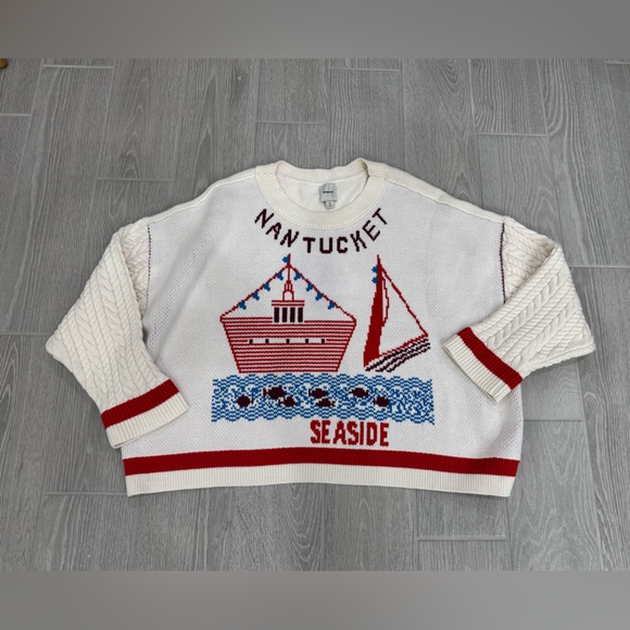 MAEVE ANTHROPOLOGIE Nantucket Cable Knit Sweater Size 2X NWOT - Picture 7 of 13